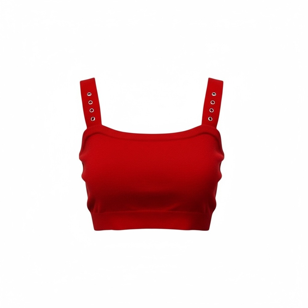 Forever 21 Red Crop Top Ribbed Tank Top Sleeveless Small S